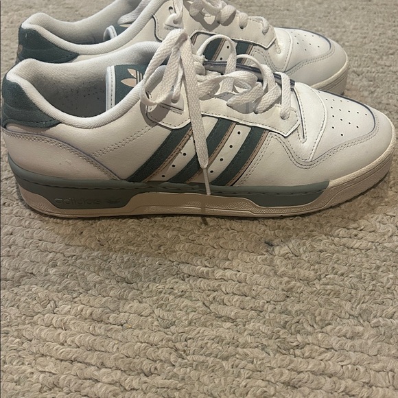 Adidas Classic Rivalry White and Sage Sneakers - Picture 5 of 13